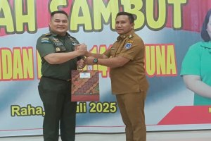 Bupati Muna Barat Hadiri Pisah Sambut Komandan Kodim 1416 Muna Di Aula Galampano