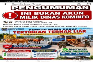 AKUN "KOMINFO LIWU MOKESA" BUKAN AKUN RESMI DINAS KOMUNIKASI, INFORMATIKA, STATISTIK DAN PERSANDIAN KABUPATEN MUNA BARAT